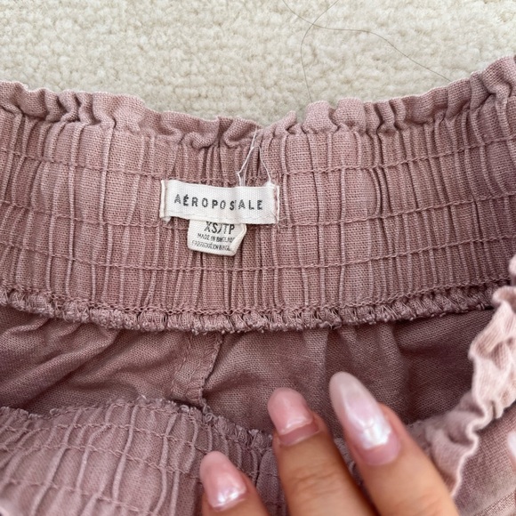 Aeropostale Pink Linen Shorts - Picture 2 of 4
